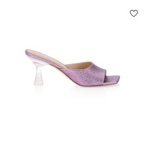 Stuart Weitzman Tia Glitter PVC mules size 9.5